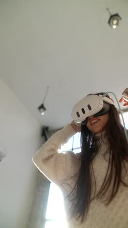 person experiencing virtual reality