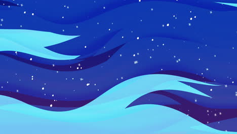 cartoon animation background with motion clouds on blue sky with stars abstract backdrop