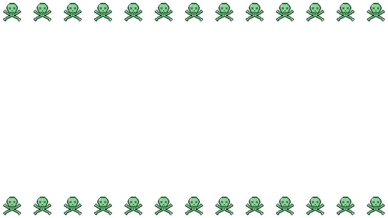 Pixel Art Cross bones Frame Animated Overlay 1080p Transparent 30 fps (7).mov