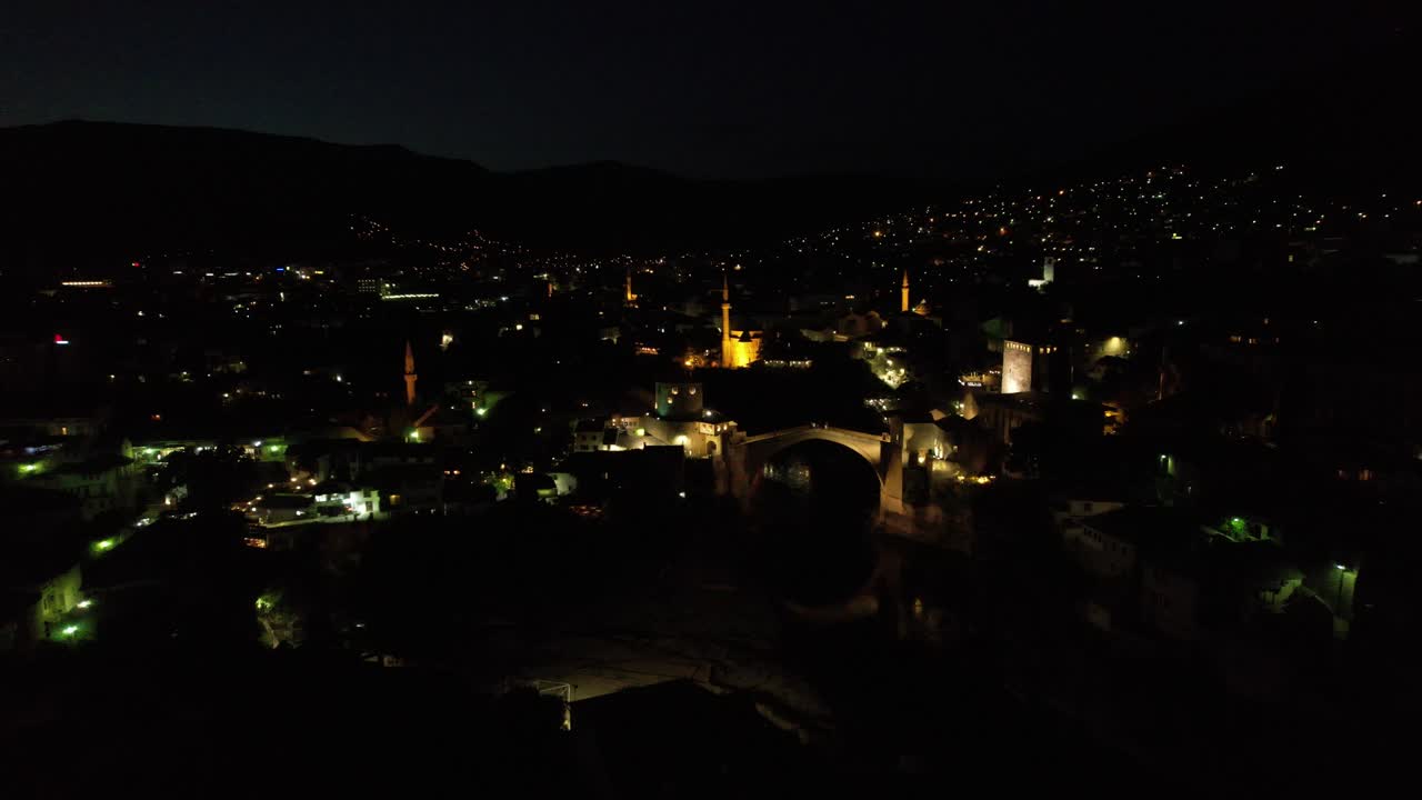 Vista Notturna Mostar Bosnia