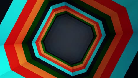 el colorido túnel octogonal abstracto