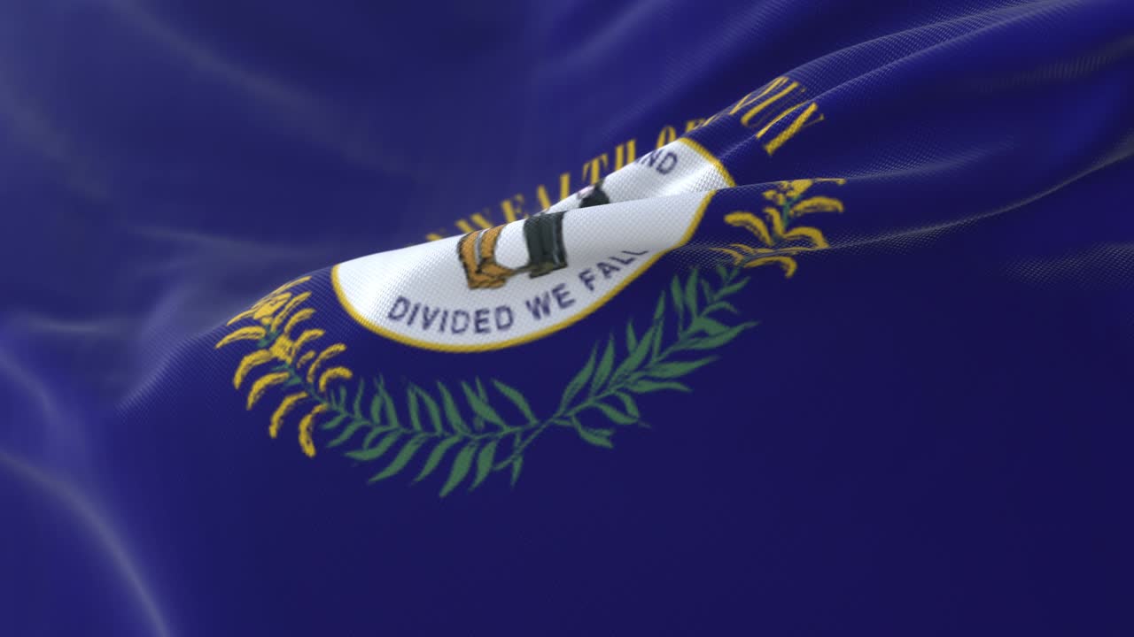 미국 켄터키 주의 발이 바람을 향해 흔들리고 있다.