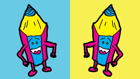 niños dibujando arte pop fondo sin costuras con tema de lápiz