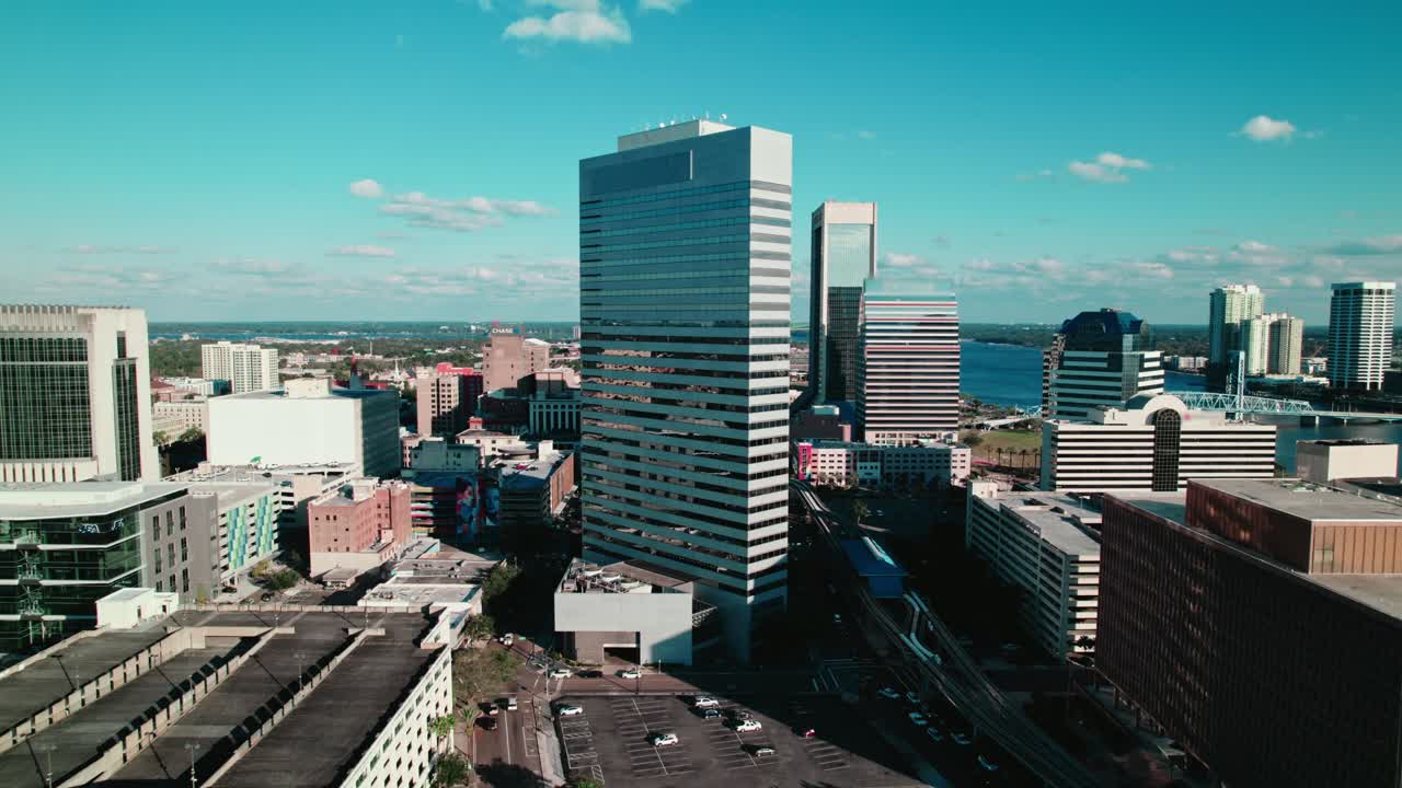 Jacksonville, Florida, an aerial perspective unveils the city's distinctive charm