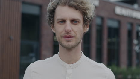 close up of a man outdoors