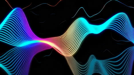 abstract colorful wavy lines background loop