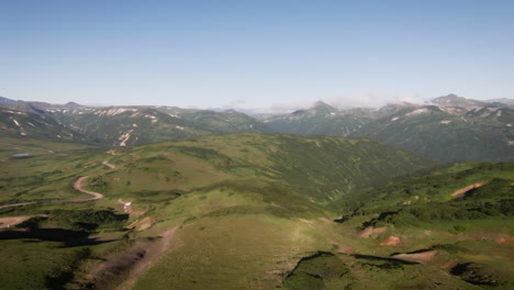 mountain landscape with winding roads
