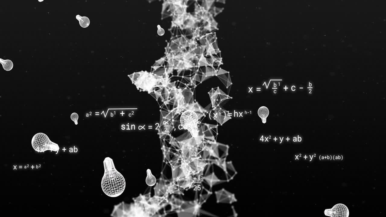 검은색 바탕에 dna 줄에 대한 과학적 데이터 처리의 애니메이션