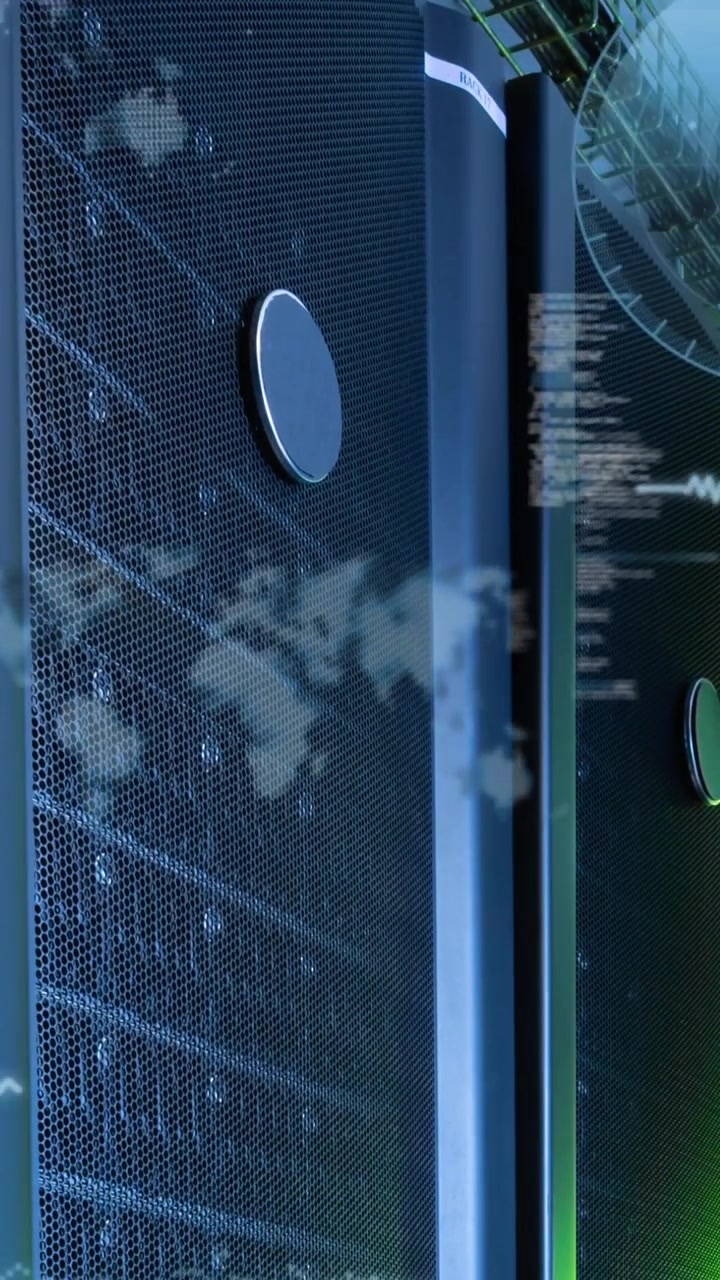 Animation af databehandling over computerservere