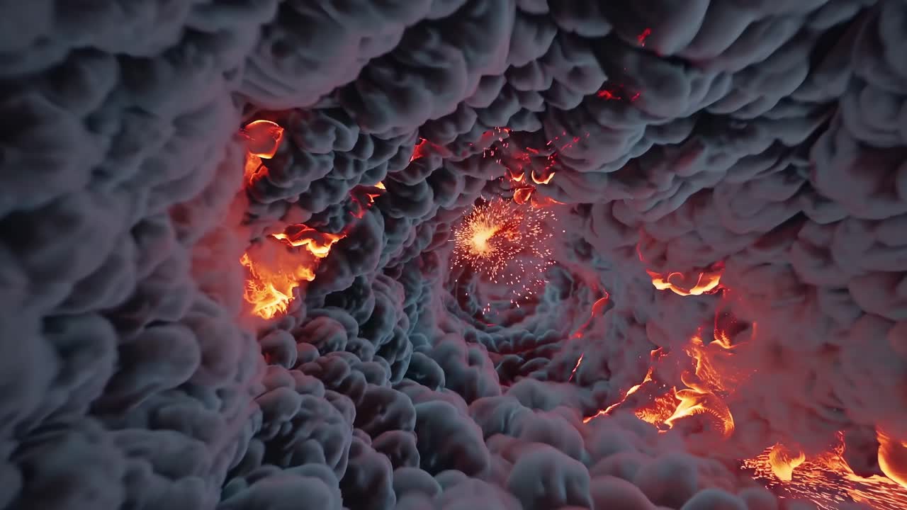 Tunnel of Fire and Smoke