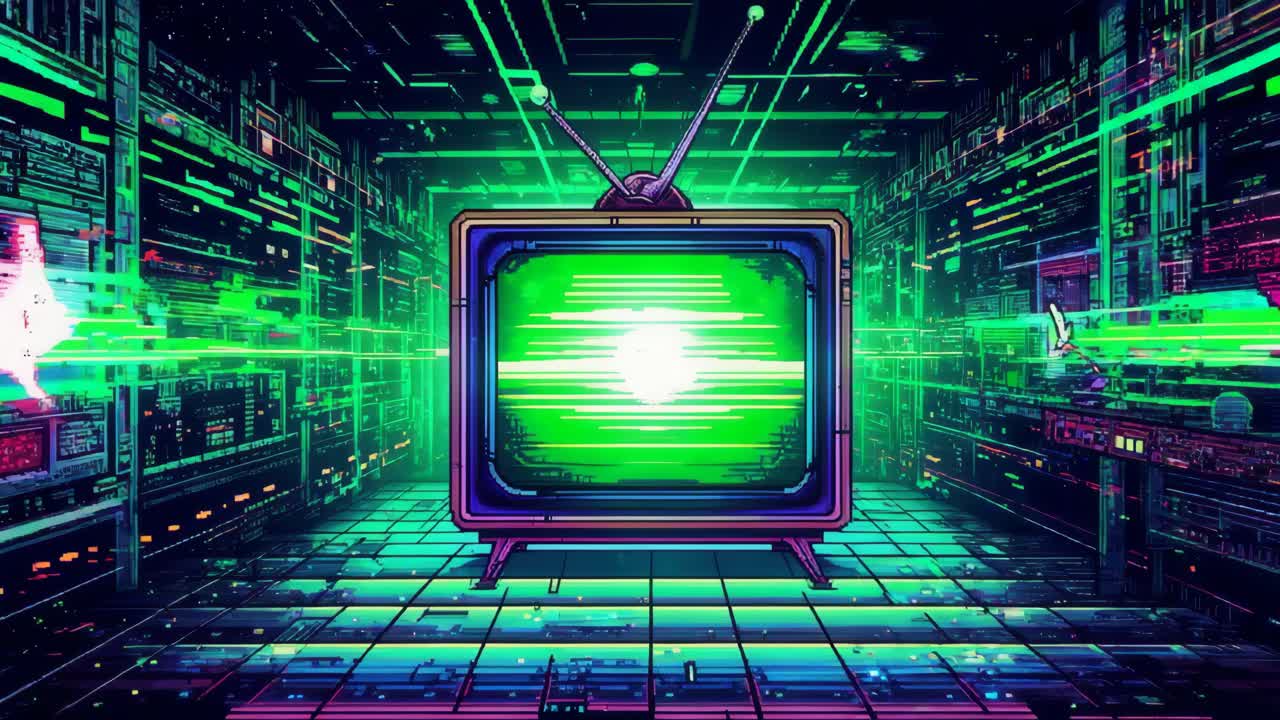 レトロ・テレビ サイバーパンク・デジタル・ワールド