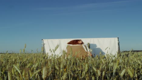 woman in a field