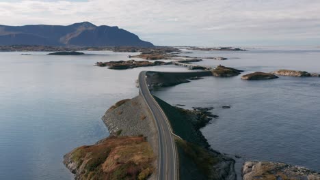 aerial view of the famous atlantic road in norway