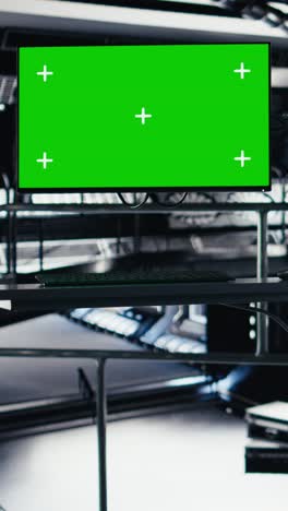 vertical video mockup monitor assisting orbit station astronauts in evaluating planets