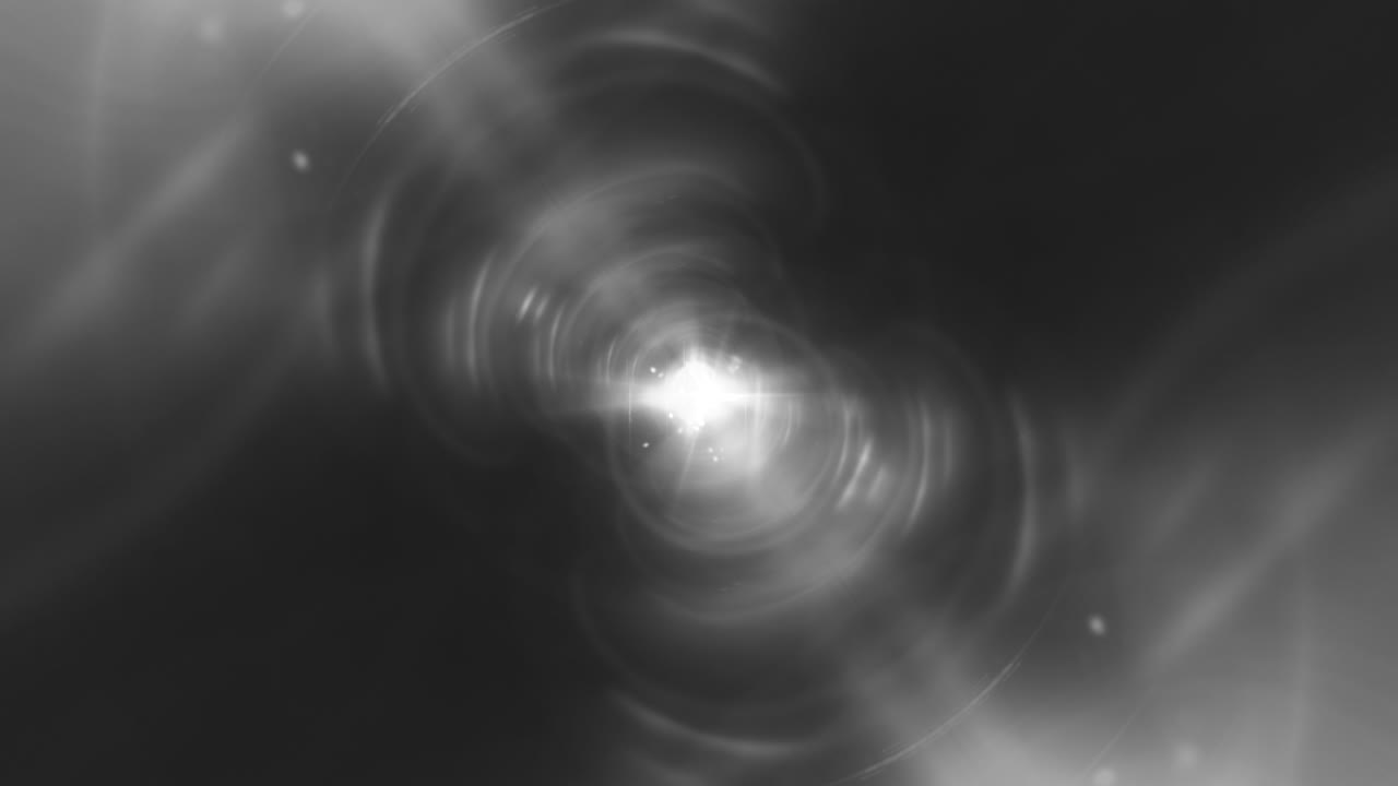 검은색과 색의 광학적 빛 플레어 효과, 반이는 파동 플레어 회전 효과, 어두운 터널 배경, 4k 3d 원활한 루핑, 추상적인 마법 모션 배경을 위해 밤에 스 빛 원.