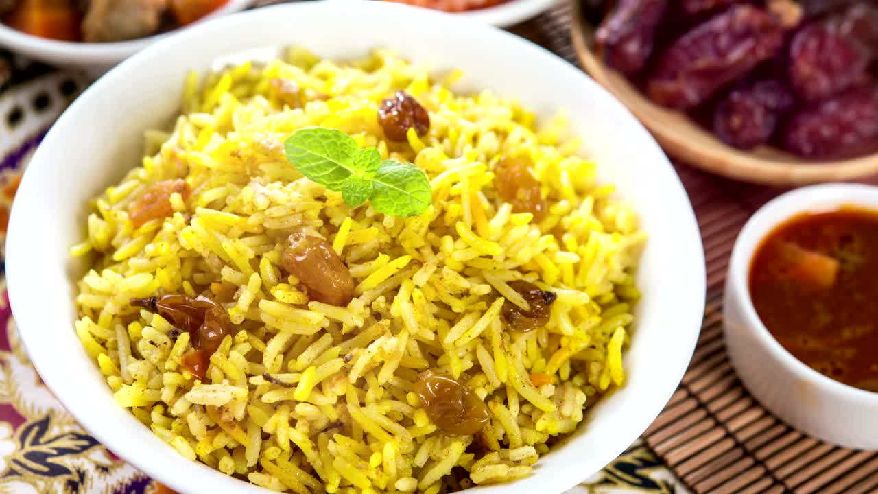 imágenes de video de arroz árabe