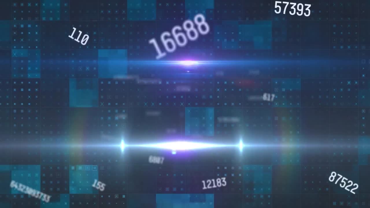 Animation of data processing over spots