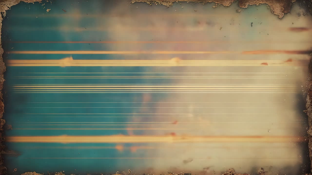 Abstract Textured Background with Horizontal Light Streaks and Grunge Border