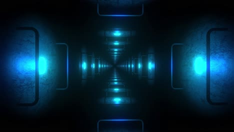 túnel de neón brillante
