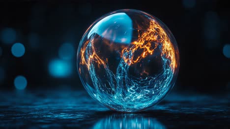 abstract glowing sphere