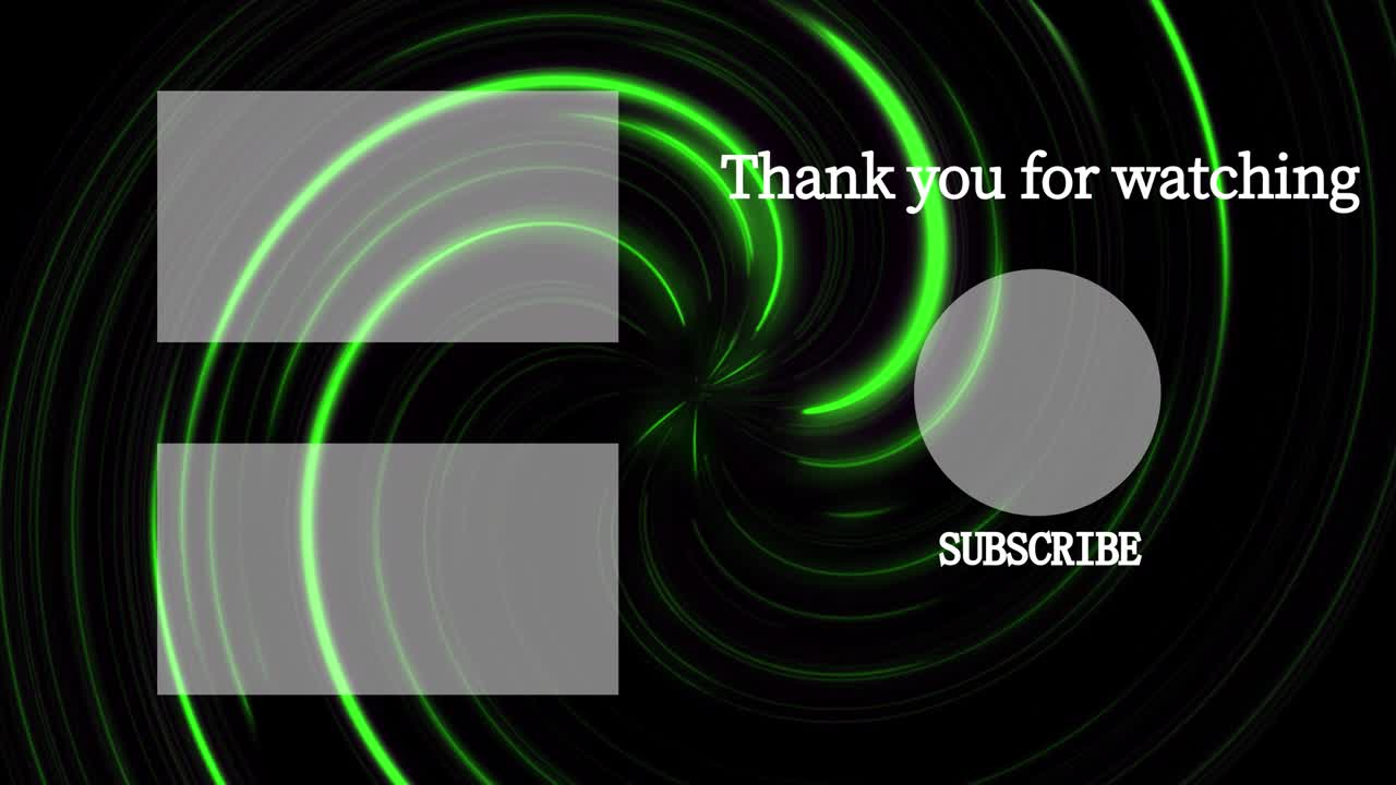 movimiento de la pantalla de finalización de la tarjeta de extremo de neón de vórtice