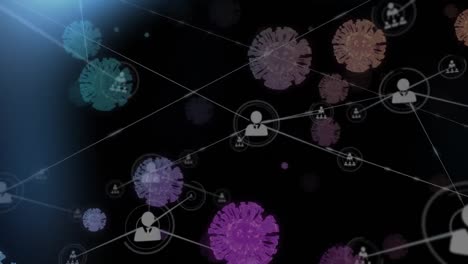 Animation-of-covid-19-cells-flying-over-network-of-connections