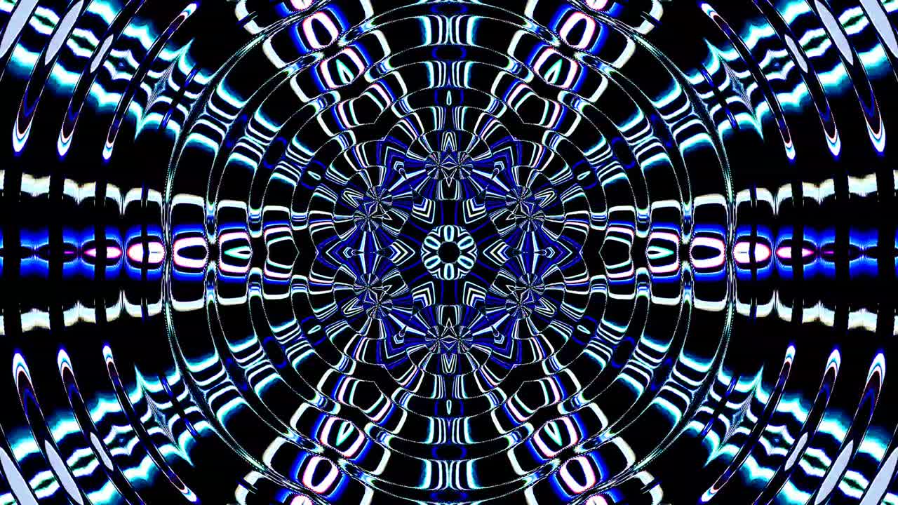 Beautiful abstract kaleidoscope that shines, a radiant light that regulates the subtle movements