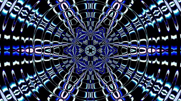 Beautiful abstract kaleidoscope that shines, a radiant light that regulates the subtle movements