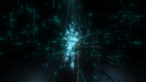 futuristic cyber dancer animation