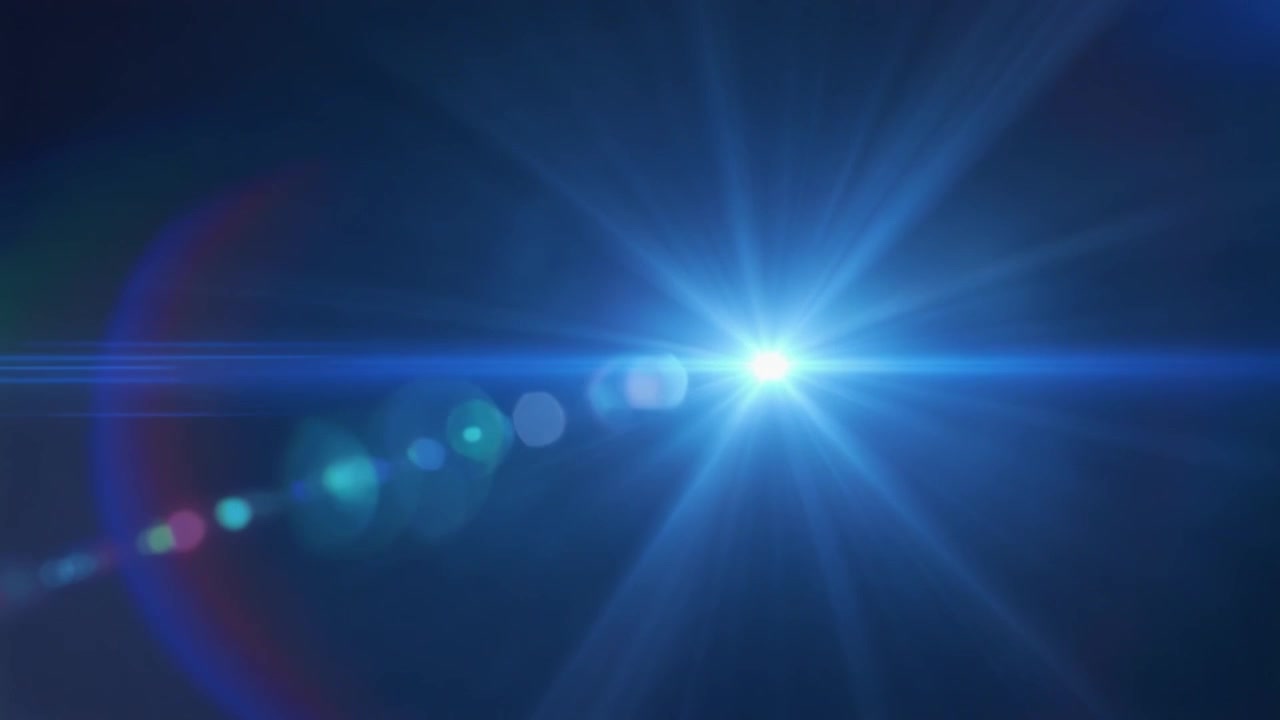 Effetto Flare Blu Brillante su Sfondo Scuro