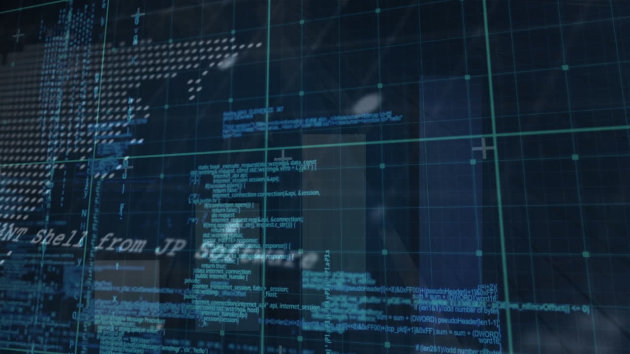 animación del procesamiento de datos con un mapa del mundo sobre un fondo negro