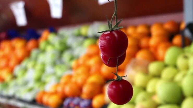 Man Buying Vegetable And Fruit In Greengrocer 7