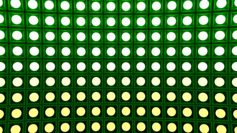 luces parpadeantes bombillas de pared patrón estático horizontal escenario verde fondo vj bucle