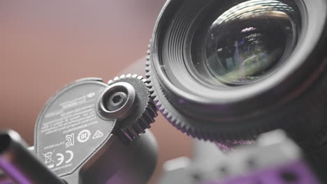 close-up of a camera lens