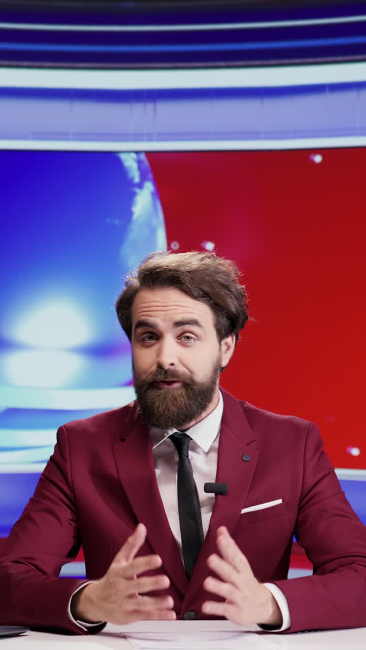 Un giornalista che realizza video verticali parla di un segmento di notizie