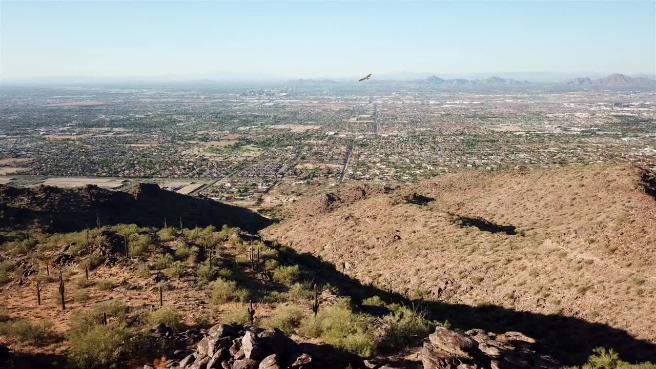 고산 뷰에서 피닉스 래드스케이프의 공중 영상