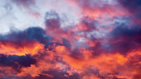 video de paralaje creativo de 4k del cielo al atardecer con nubes en movimiento contra el fondo del símbolo yin yang extendiéndose a los lados. concepto de meditación, mente abierta.