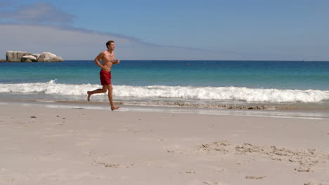 handsome man running