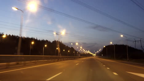 highway at dusk or dawn