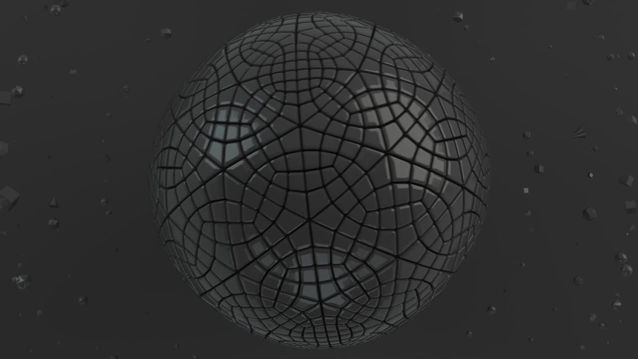 esfera negra en la superficie negra