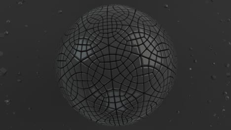 esfera negra en la superficie negra