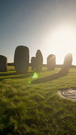 ancient stone circle in a meadow