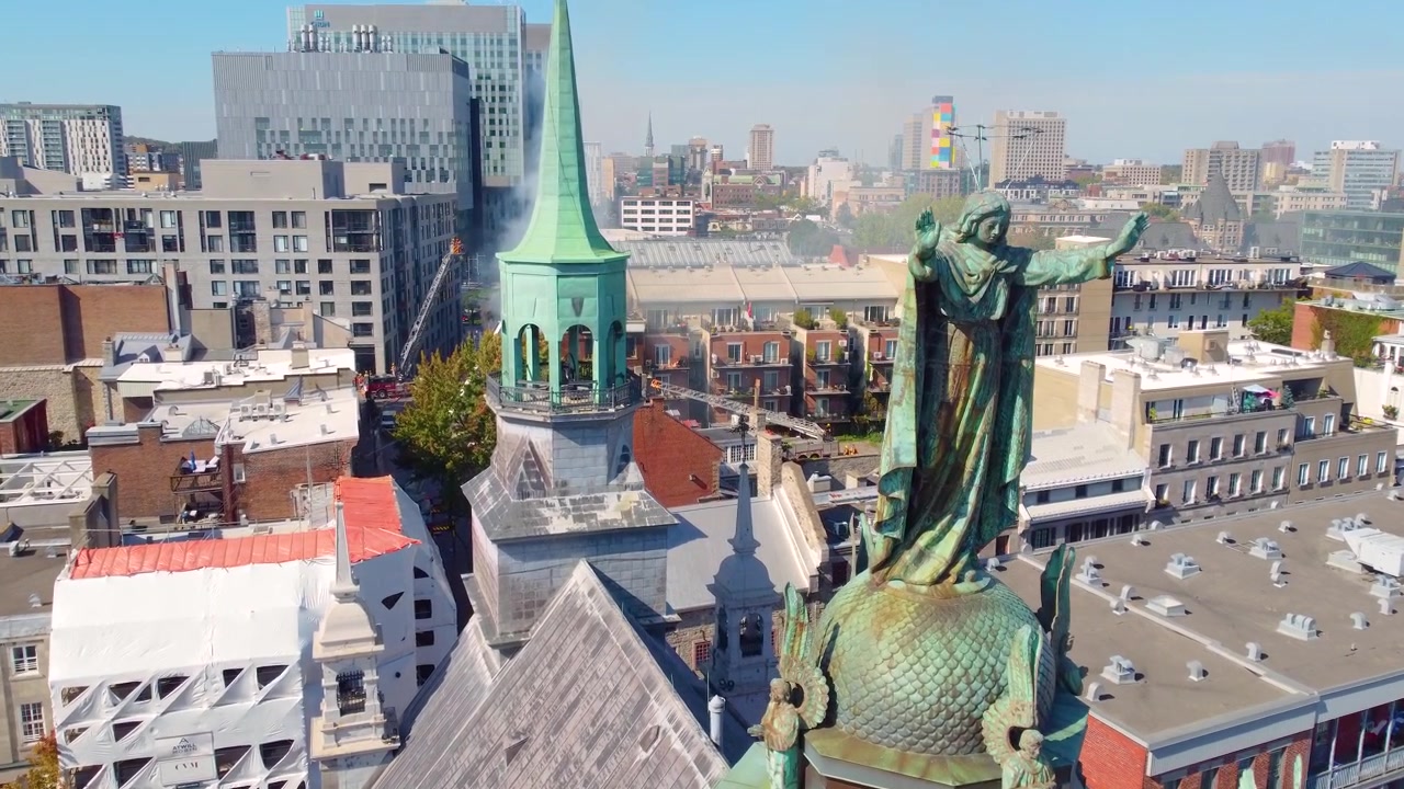 Brand in Herberge neben der Kirche in Montreal, Kanada