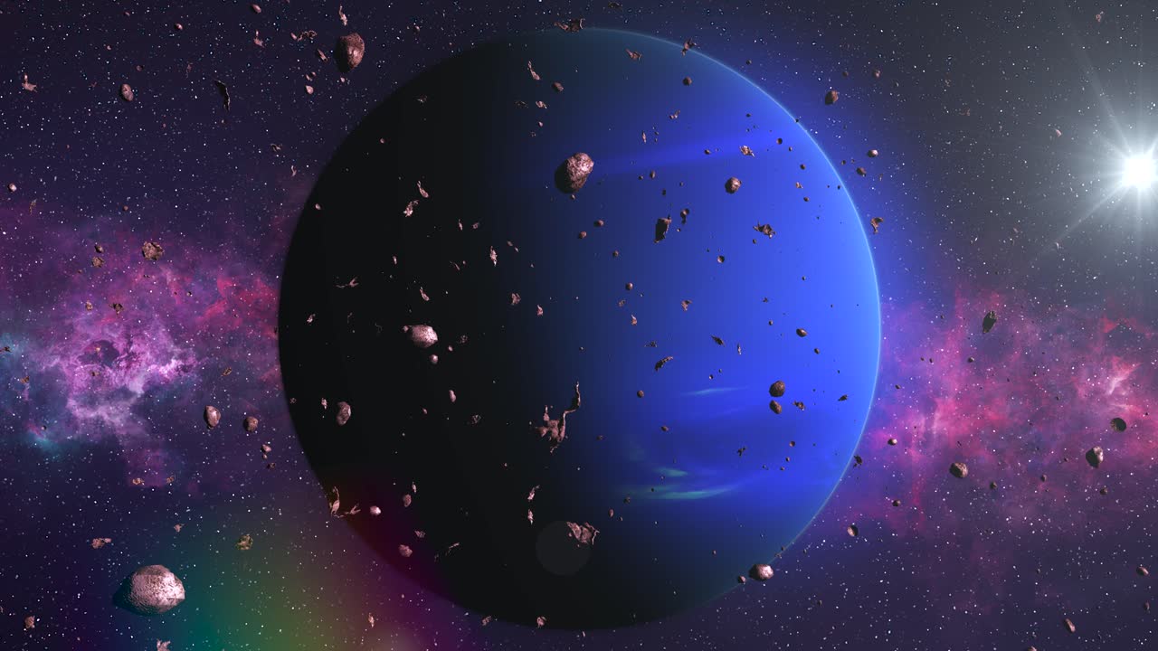 neptuno en la inmensidad del espacio