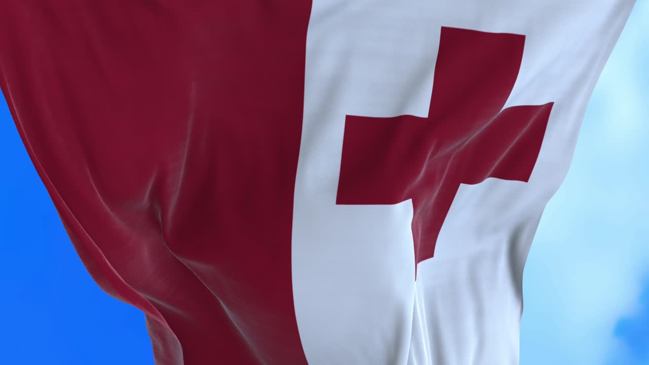 Endlosschleife der Flagge Tongas