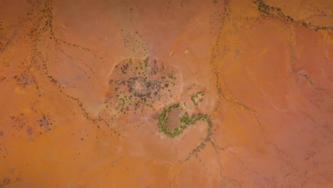aerial view of an arid desert landscape