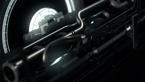 diseño futurista del motor