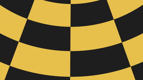 quirky contrast black and yellow zigzag checkerboard pattern