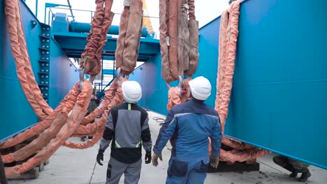 heavy industrial lifting operation