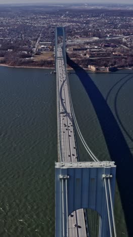 aerial view of the verrazano-narrows bridge